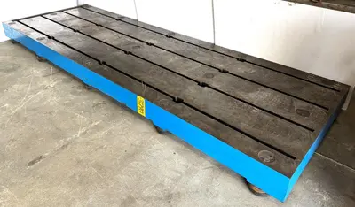 48" x 144" Bay Cast/Level-Tite Surface Plate, 7" Thick, T-Slotted, Nice