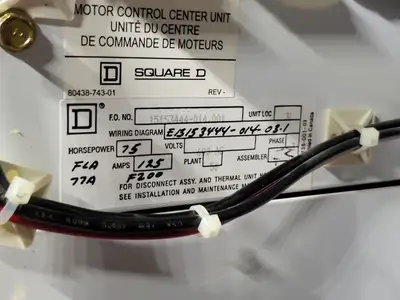 MCC Unit 100 hp, Nema 4