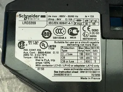 Used SCHNEIDER ELECTRIC LRD3359 Relays & Switches Ohio US | HGR 24 #1357414