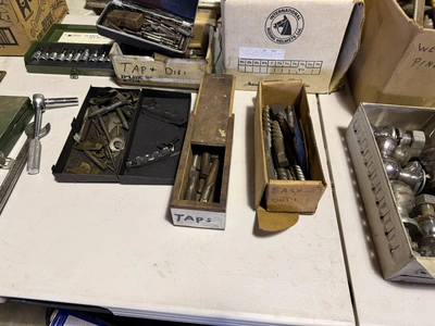 Large lot of assorted hand tools, includes saws, wrenches, sockets, drill bits, Allen extensions, pl...