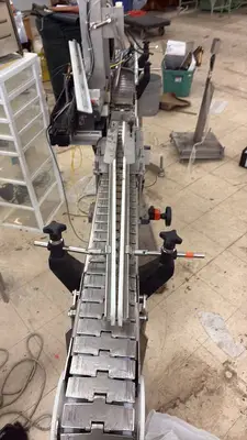 Stainless Steel Automated Conveyor System with Allen-Bradley Controls and Nord Drivesystems Motor