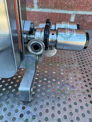 USED MILLIPORE STAINLESS STEEL PELLICON FILTER HOLDER W/ ITT VALVES, ACTUATOR
