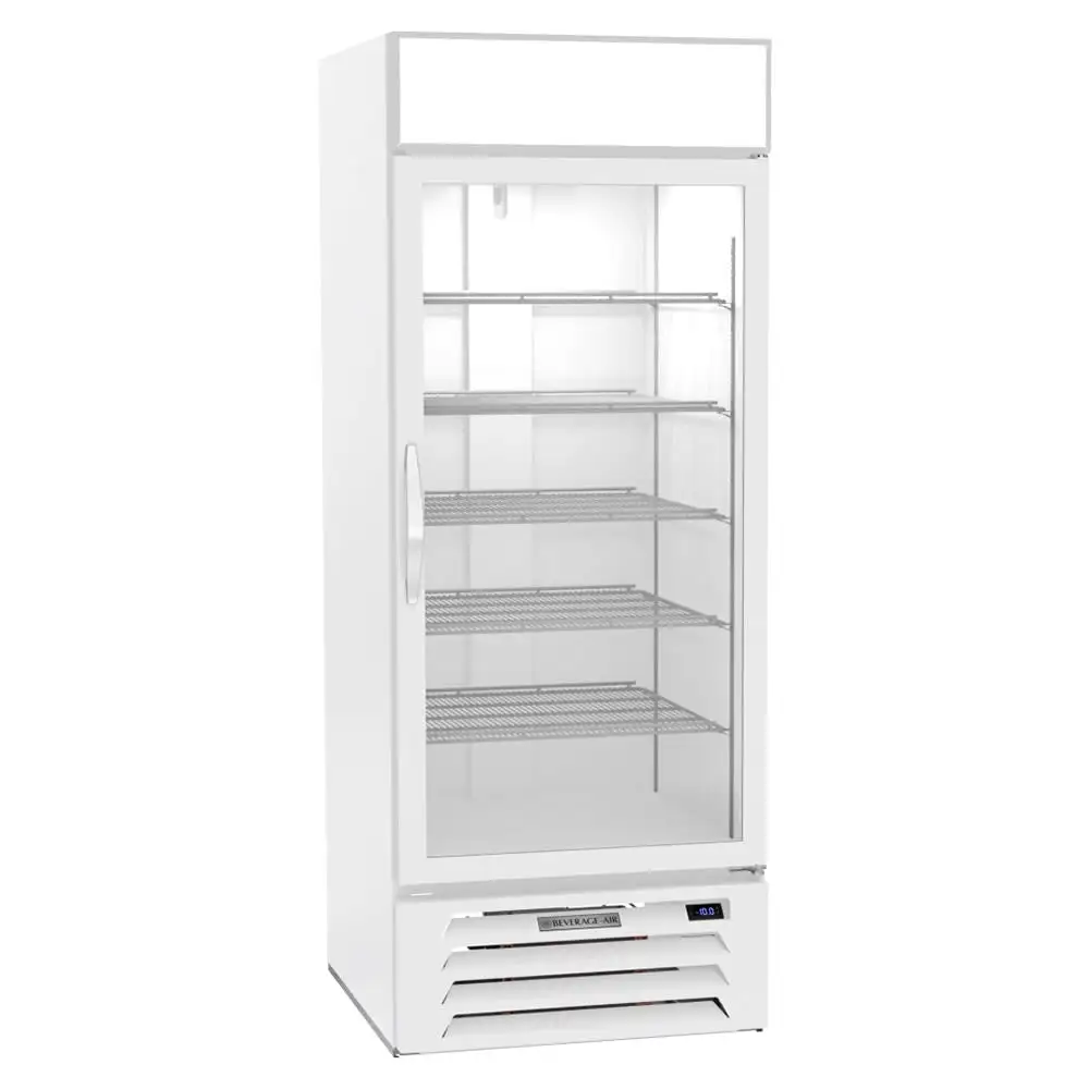 Beverage-Air MMR27HC-1-W 30" Marketmax® One Section Glass Door Merchandiser - (1) Right Hinge Door, White, 115v