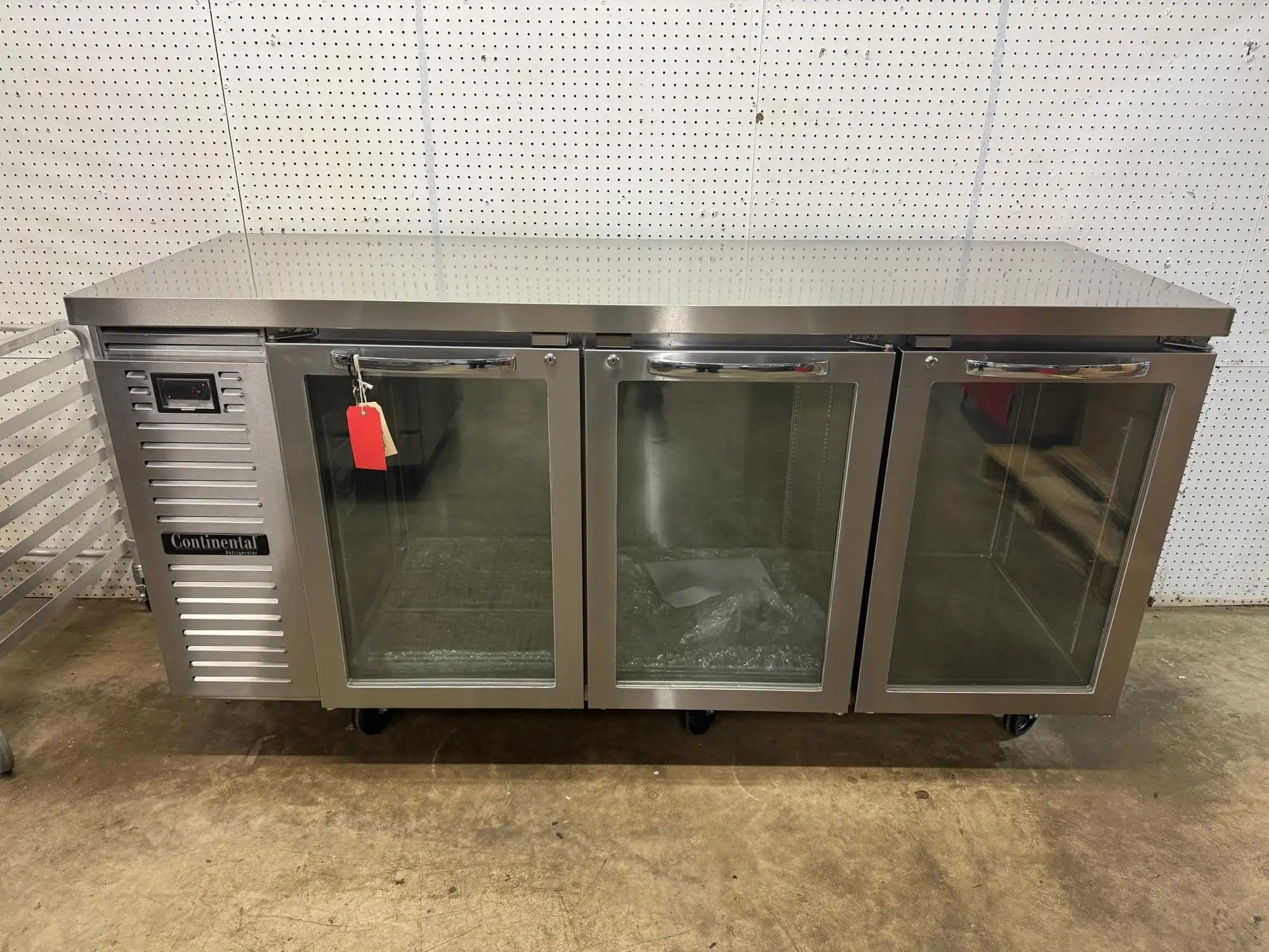 New | in-Stock Continental Old Stock 79" Continental BB79NSSG Stainless Glass Door Back Bar Refrigerator 115V Bottle Coolers Illinois US | Falcon Restaurant Supply #1374981