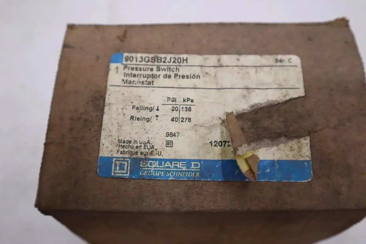 SQUARE D 9013GSB2J20H SER.C PRESSURE SWITCH - STOCK GF177A