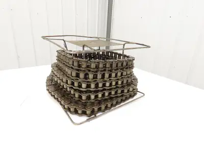 RS100 Roller Chain 1 Strand 1.250" Pitch 3/4" Rollers Large Reel 36 Feet Length