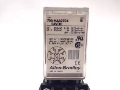 USED ALLEN-BRADLEY DIN RAIL MOUNT RELAY AND BASE