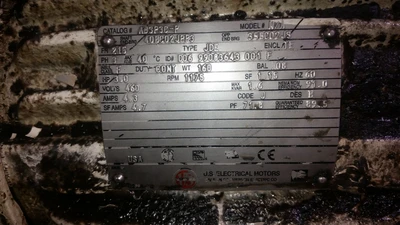 US Motors 3HP; 1175RPM; 460V; Frame: 215 D06 99083643 001 F