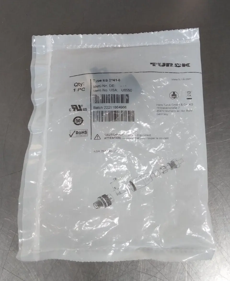 Turck BS8141-0 Straight male connector Loc5C3
