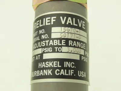 Used HASKEL _UNKNOWN_ Valves/Fittings | Arrow Industrial #565978