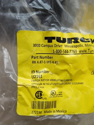 Lot Of 4 Turck RK 4.4T-1-WS 4.4T Actuator Sensor Cable (Fast Shipping)