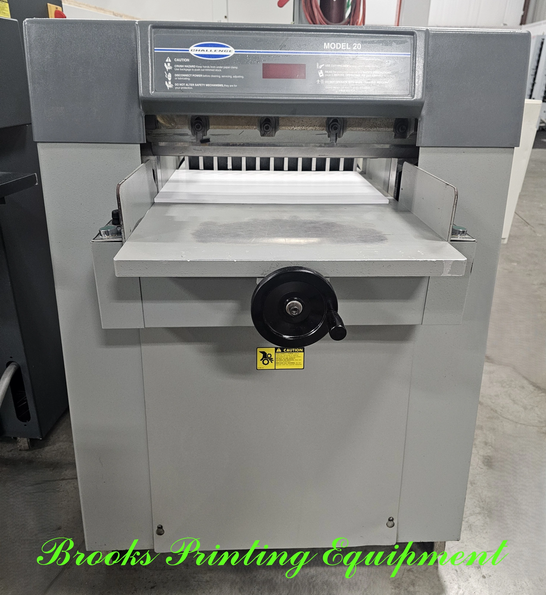 Used CHALLENGE 20 Paper Cutters North Carolina US | BROOKS PRINTING EQUIPMENT #1503568