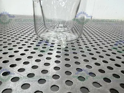 NEW CHEMGLASS CG-1576-04 250ML 3-NECK JACKETED EUROPEAN FLASK 1-CN, 2-SN 24/40 OUTER