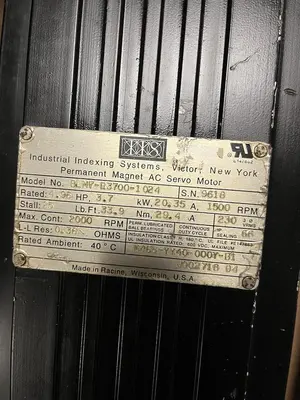 USED INDUSTRIAL INDEXING SYSTEMS BLM7-R3700-1024