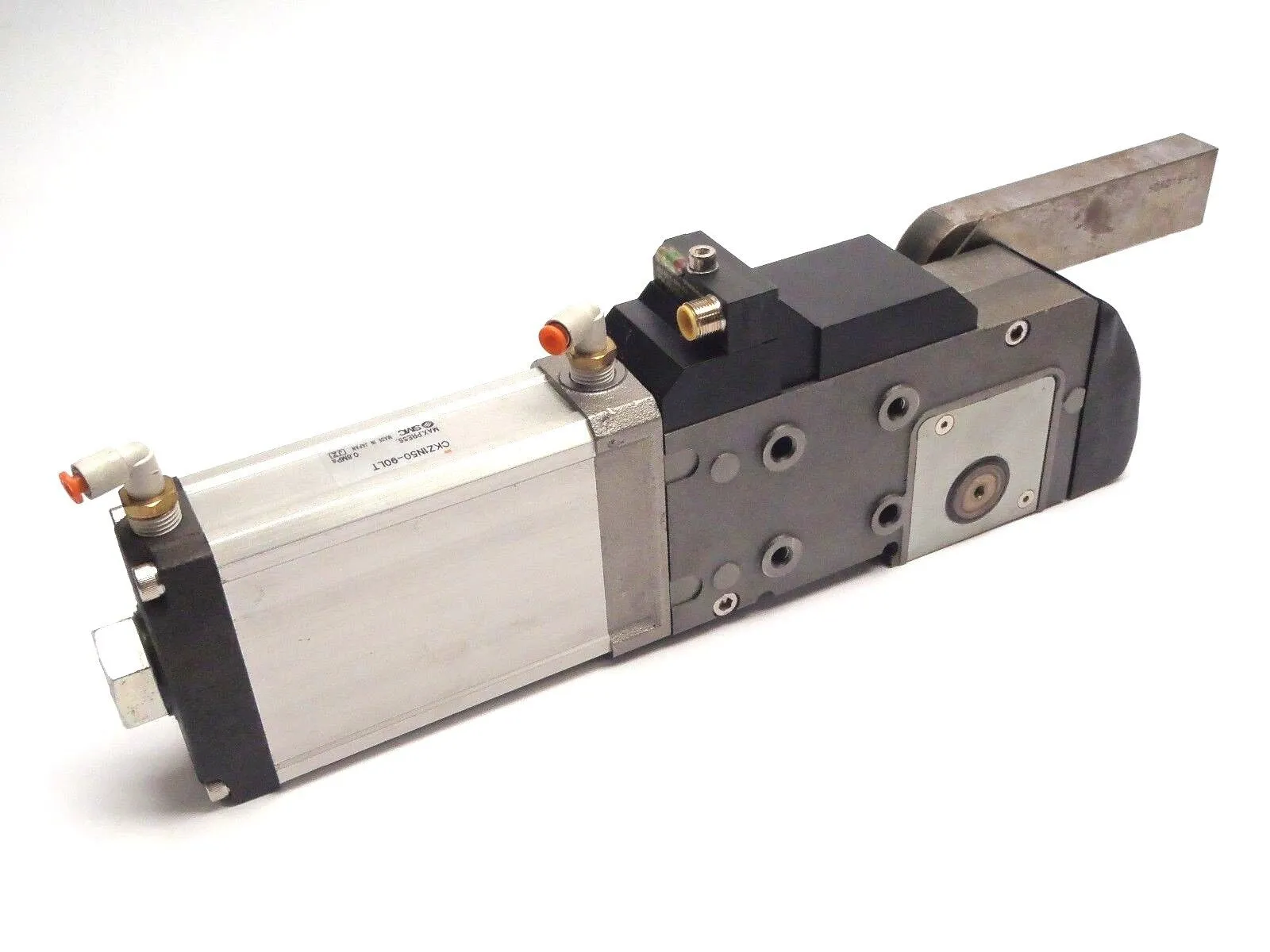 CKZ1N50-90LT | SMC  Slimline Power Clamp Cylinder 50mm Bore Left Side Arm - Used
