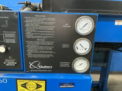 Used 2008 QUINCY COMPRESSOR QSLP60 Rotary Screw & Sliding Vane Air Compressors Ohio US | HGR 24 #1787408