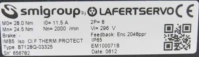 NEW LAFERT B7128Q-03325 SERVO MOTOR B7128Q03325 EM100071B
