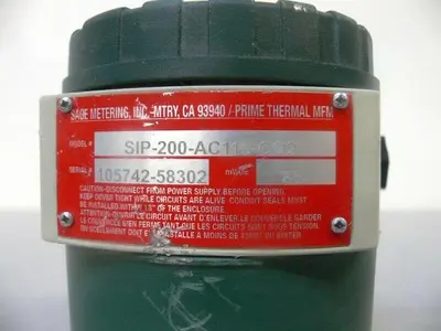USED SAGE METERING PRIME SIP-200-AC115-CO2 CO2 METER