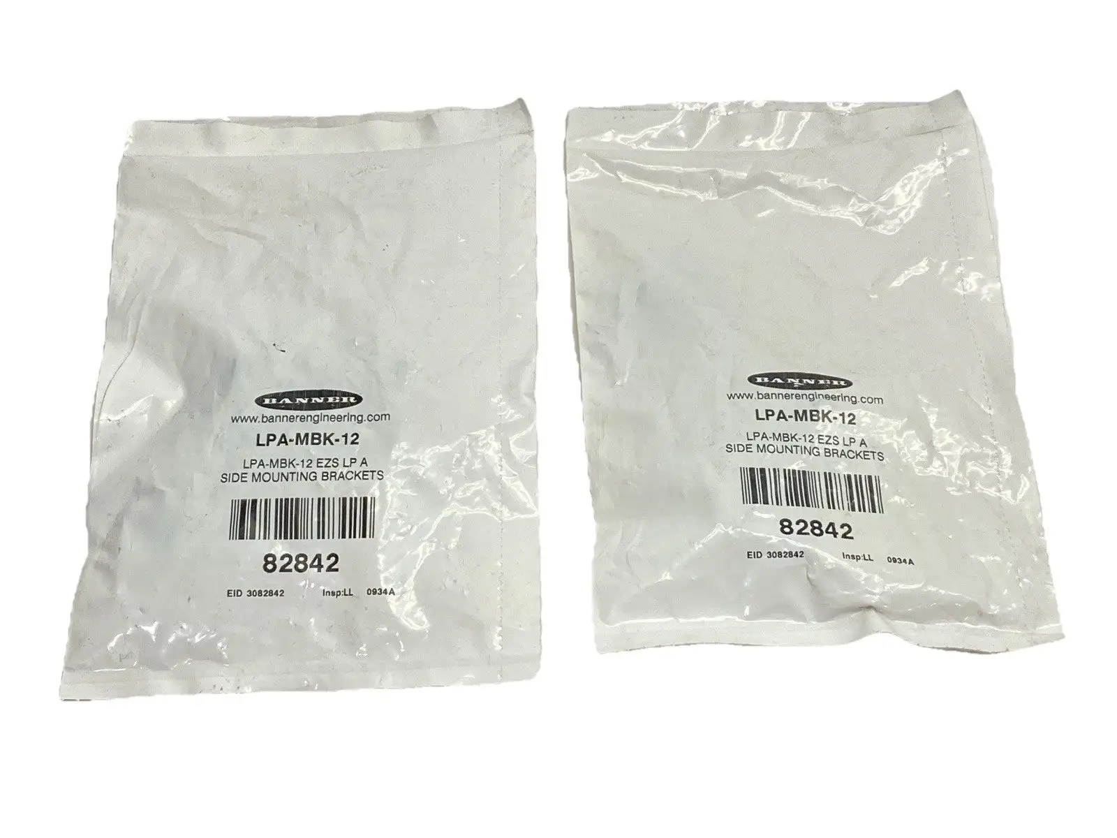 LPA-MBK-12 | Banner  EZ-SCREEN Low Profile Bracket Side Mounting 82842 LOT OF 2 - New