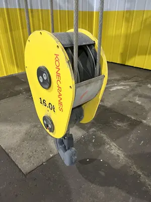 17.5 TON (2014) KONE-CRANES MODEL #CXT60410160P75GGN0S SINGLE GIRDER OVERHEAD CRANE HOIST & TROLLEY: STOCK #18634