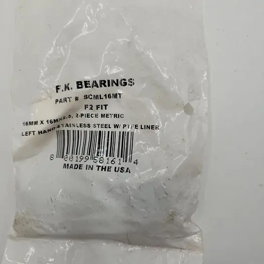 Used FK BEARINGS FK BEARINGS PT# SCML16MT / GALSW-16-R Bearings | ND Industrial Surplus #1222149