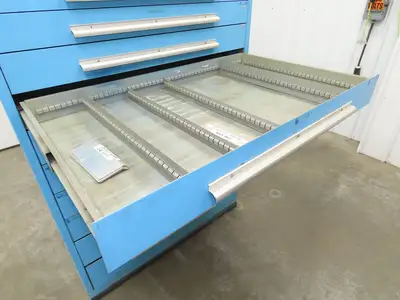 Nu-Era Modular Tool Storage Cabinet 10 Drawer 45x28x61" Stanley Vidmar Blue