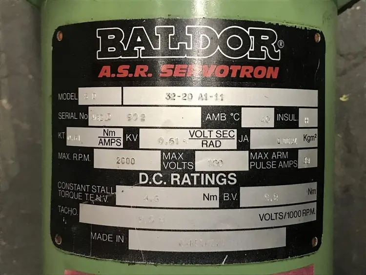 Used BALDOR SD 32-20 A1-11 Misc Electrical & Power Parts BE | Apt International N.V #362786