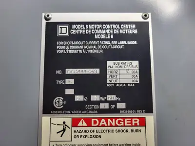 USED SQUARE D MODEL 6