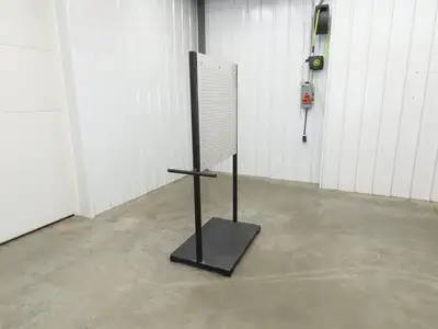 Mobile Work Cart Pegboard Workstation No Caster Wheels 31x34" W/ 34x22" Base