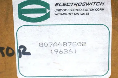 NEW ELECTROSWITCH 807A487G02 ROTARY SWITCH