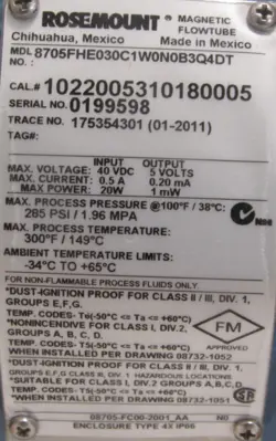 NEW ROSEMOUNT 8705FHE030C1W0N0B3Q4DT MAGNETIC FLOWMETER SENSOR 8705*4644305