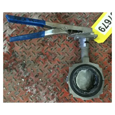 Used 3" Keystone 316 Stainless Steel Manual Butterfly Valve