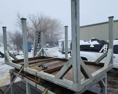 84" x 48" Fabricated Steel Welding Setup Table 36" Working Height 1/4" Top