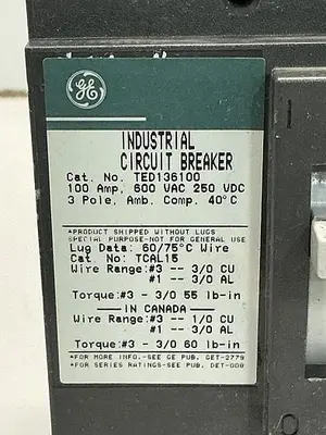 USED GENERAL ELECTRIC TED136100