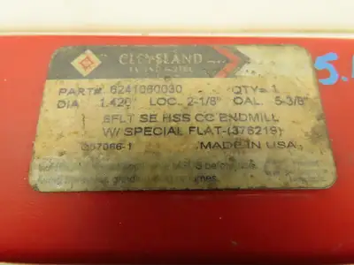 Cleveland Twist Drill 6241060030 6FLT SE M7 HSS CC Endmill Special Flat Lot of 5