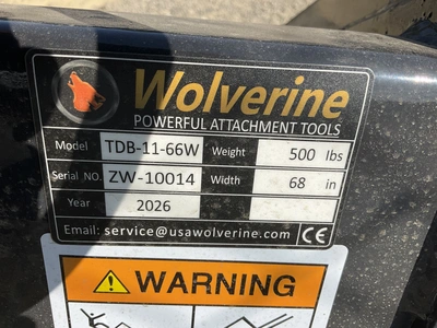 Used WOLVERINE TDB-11-66W 66” SKID STEER TRACK DUTY BUCKET Skid Steer Buckets Michigan US | Miedema Asset Management Group #1325560