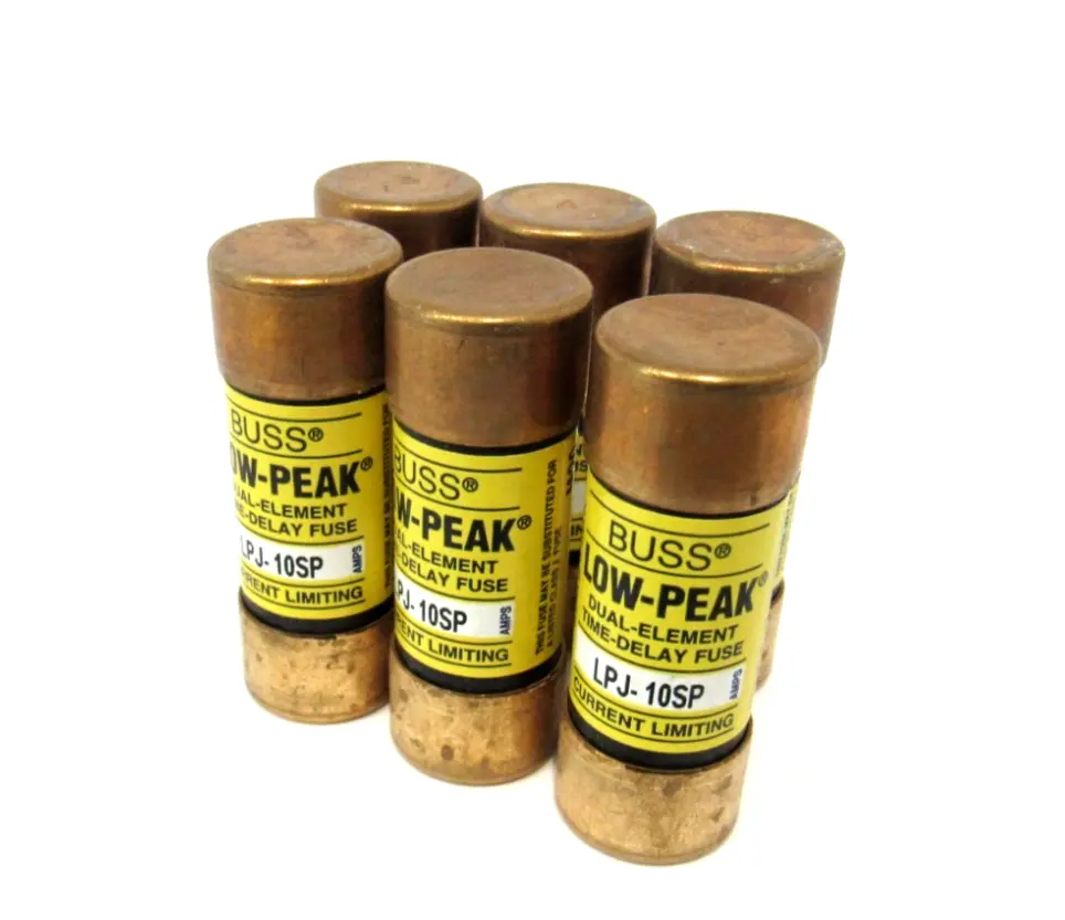 LOT OF 6 NEW BUSSMANN LPJ-10SP FUSES LPJ10SP