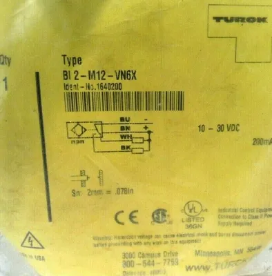 NEW TURCK BI2-M12-VN6X PROXIMITY SENSOR 1640200 BI2M12VN6X