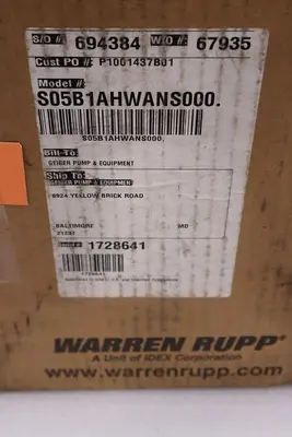 SANDPIPER WARREN RUPP ALUMINUM S05B1AHWANS000 METALLIC BALL VALVE STK H229