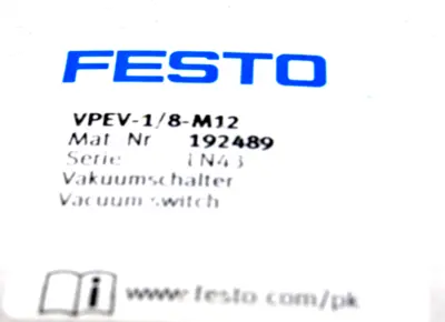 NEW FESTO VPEV-1/8-M12 VACUUM SWITCH 192489 VPEV18M12
