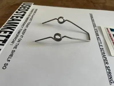 LEE STAINLESS STEEL SCRAPER SPRING FITS 3.5" x 4.5" ROUND & SQUARE FRONT KETTLE SCRAPERS !