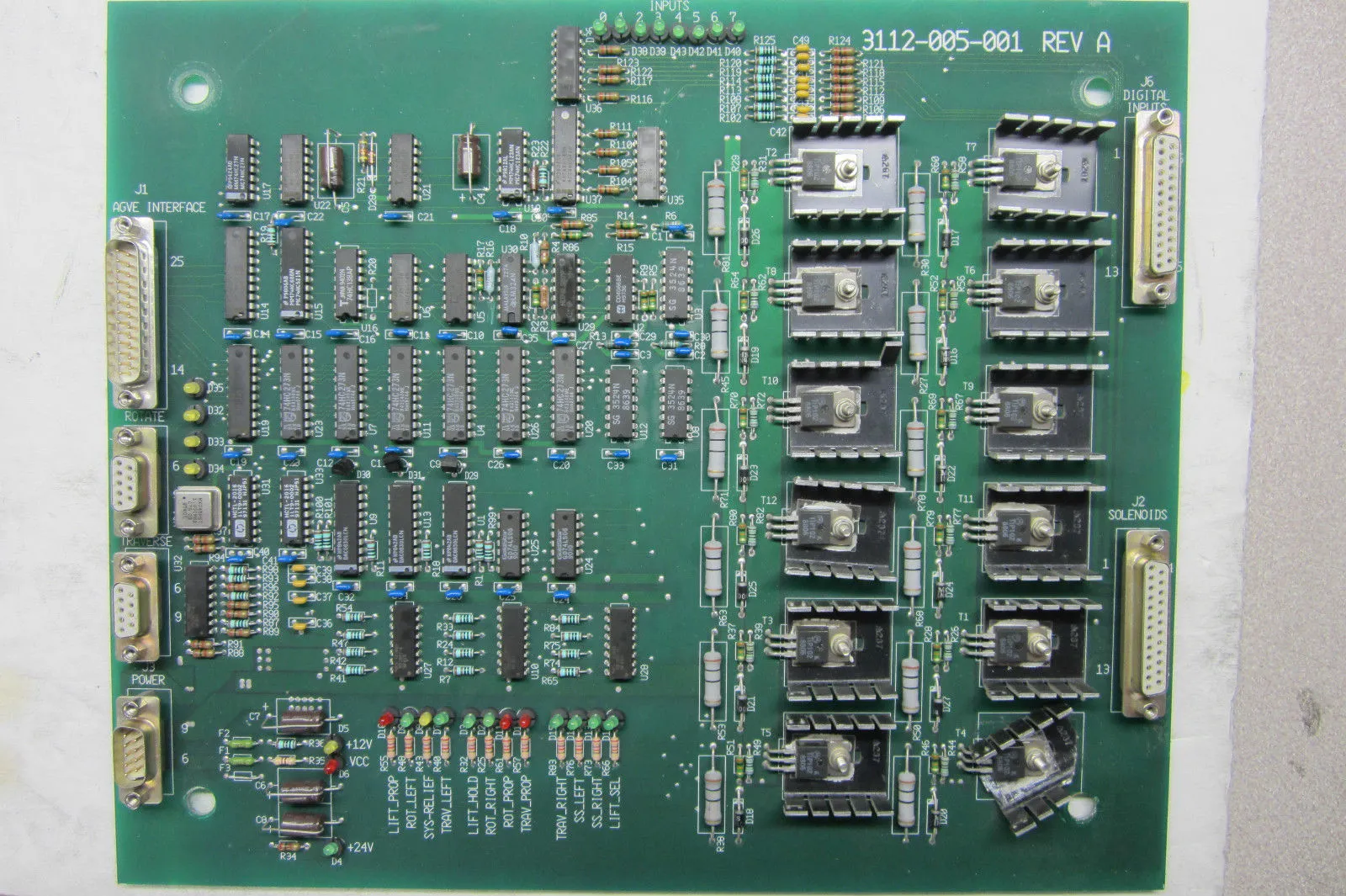 USED AGV ELECTRONICS 3112-005-001 REV. A CONTROL BOARD 3112005001