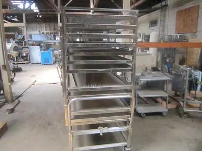 Cart, 57" x 30", Tray, S/st, Portable, 12 Trays, (2) #C739949