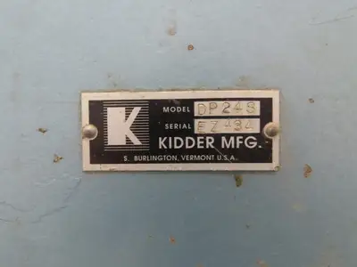 Kidder DP-24-S Hydraulic Punch Press 24" Deep Throat C Frame 120V