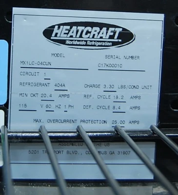 142-0476 Heatcraft MX1LC-04CUN 53” Open Air Self Contained Produce Display Case