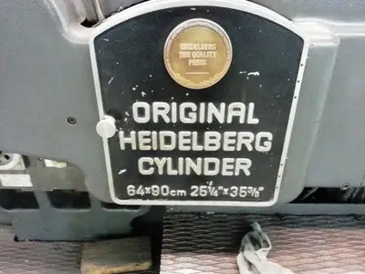 Heidelberg grey model SBD - 25 1/8 x 35 3/8  Cylinder Diecutter