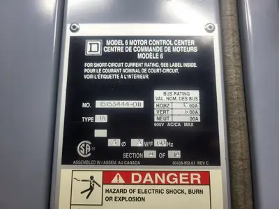 USED SQUARE D MODEL 6