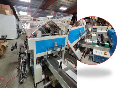 Flow Wrap, sachet, + Straw Counting + Straw packing Machine Rental