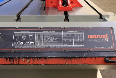 Used 1990 Marvel SERIES 8 Mark II, Tilt Frame, 1" Blade, Vertical Band Saws New Jersey US | Machinery Values #1334032