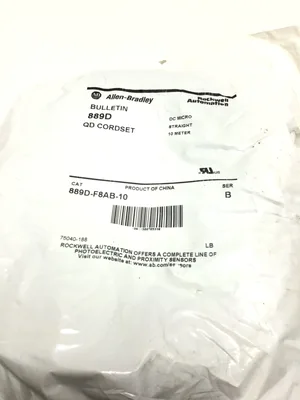 Allen-Bradley 889D-F8AB-10 DC Micro Straight 10 Meter Cable QD Cordset